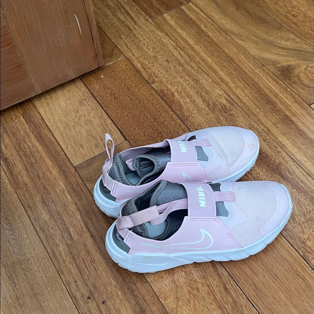 Nike Kids Pink and White Slip-On Sneakers